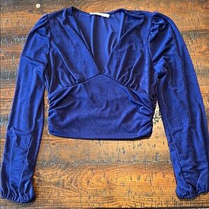 Lush Navy Blue Blouse